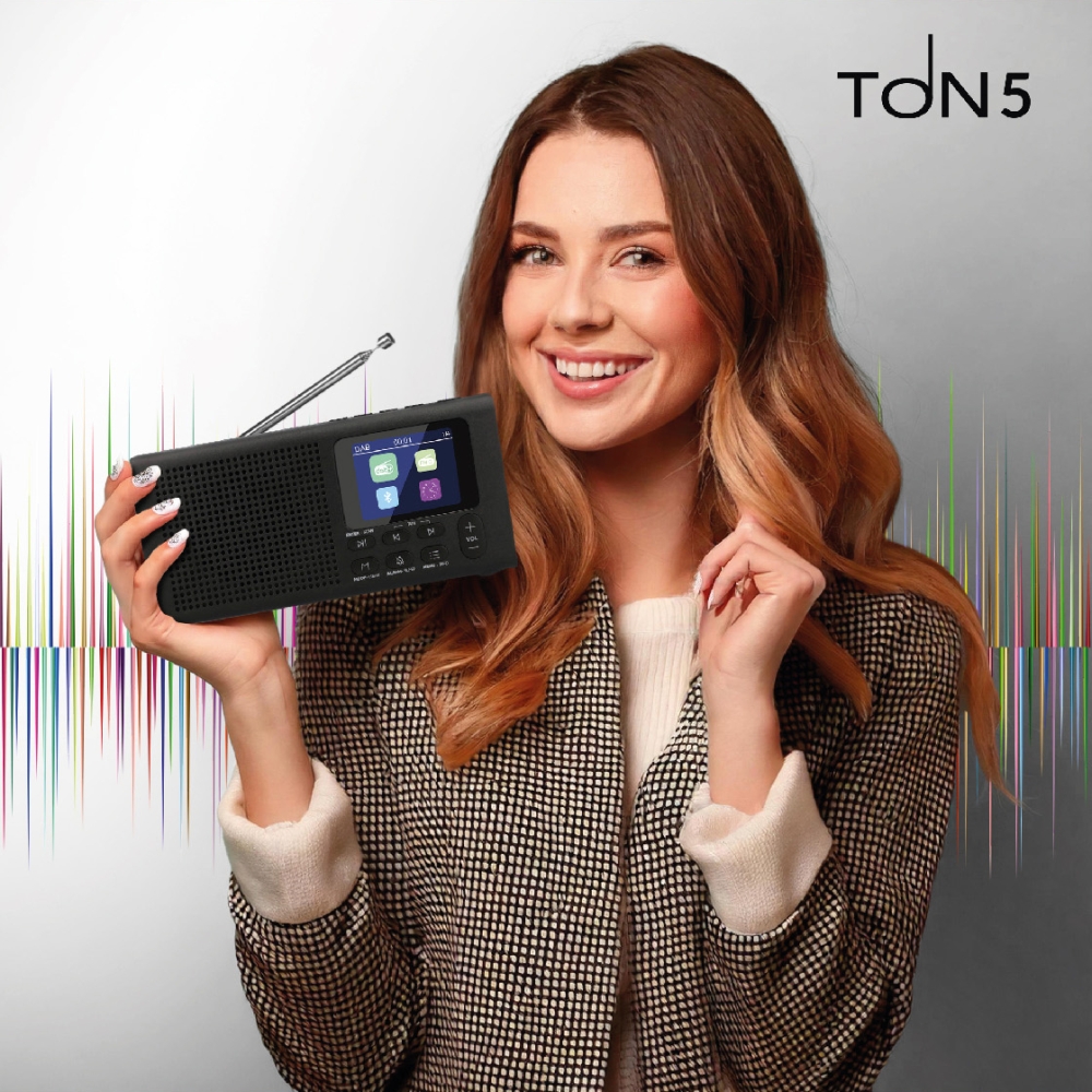 Radio DAB+/FM, Głośnik Bluetooth 5.3, Radio przenośne LCD, Radio Opticum Ton 5, Kompaktowe radio z Bluetooth, Radio cyfrowe z wyświetlaczem, Radio do kuchni i podróży, Radio na baterie i akumulator, Radio z funkcją ulubionych, Radio przenośne białe