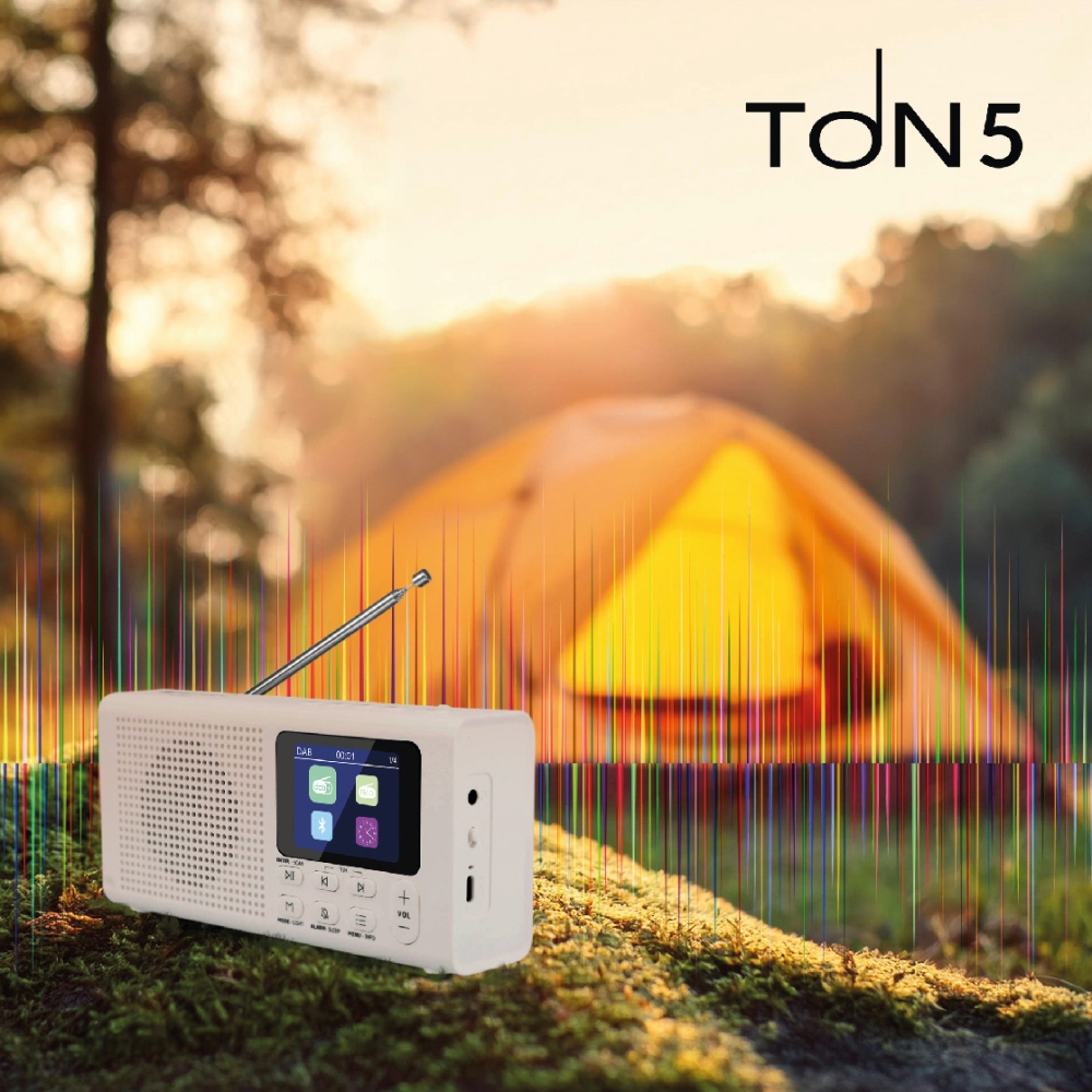 Radio DAB+/FM, Głośnik Bluetooth 5.3, Radio przenośne LCD, Radio Opticum Ton 5, Kompaktowe radio z Bluetooth, Radio cyfrowe z wyświetlaczem, Radio do kuchni i podróży, Radio na baterie i akumulator, Radio z funkcją ulubionych, Radio przenośne białe