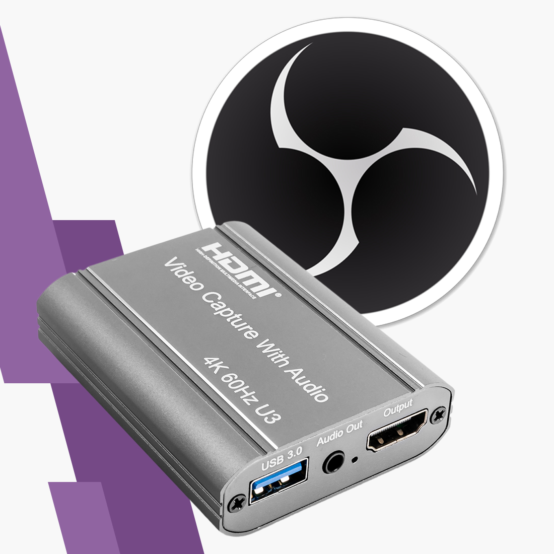 nagrywarka HDMI, grabber HDMI 4K, Spacetronik SP-HVG18A, nagrywanie w jakości Full HD, konwerter HDMI na USB, nagrywanie 4K@60Hz, urządzenie do przechwytywania obrazu, OBS Studio kompatybilność