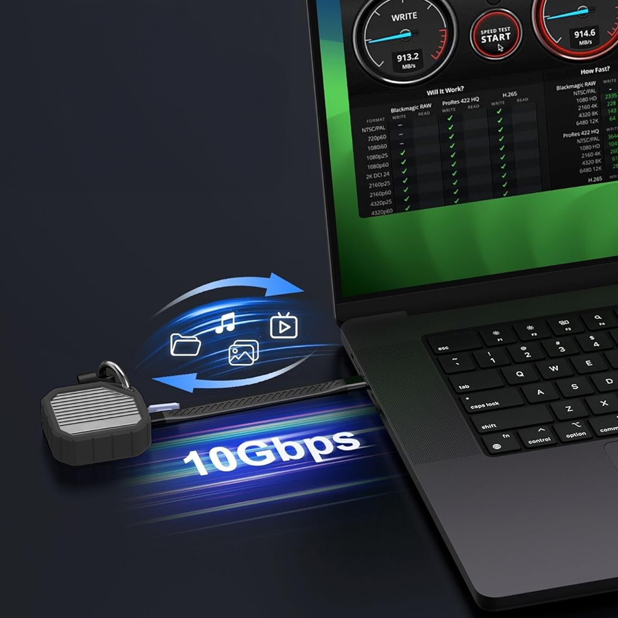 szybki transfer danych, obudowa SSD NVME, Gen 3 i Gen 4 kompatybilność, obudowa SSD przenośna, chłodzenie aluminiowe, SSD 2230, transfer 10Gbps, Plug and Play SSD, obudowa aluminiowa SSD, wydajność SSD NVME