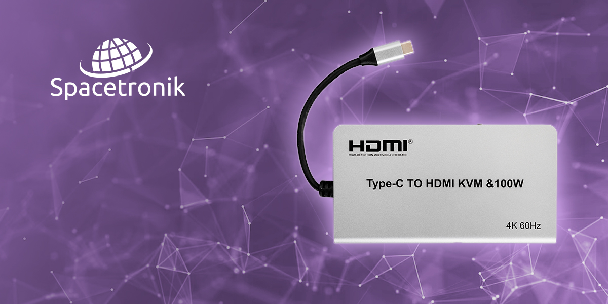 adapter USB-C HDMI 4K 60Hz, multiport USB-C z KVM, koncentrator USB-C z Ethernetem, ładowanie PD 100W, hub USB-C z portami USB 3.0, adapter USB-C do monitora 4K, przejściówka USB-C na HDMI, stacja dokująca USB-C