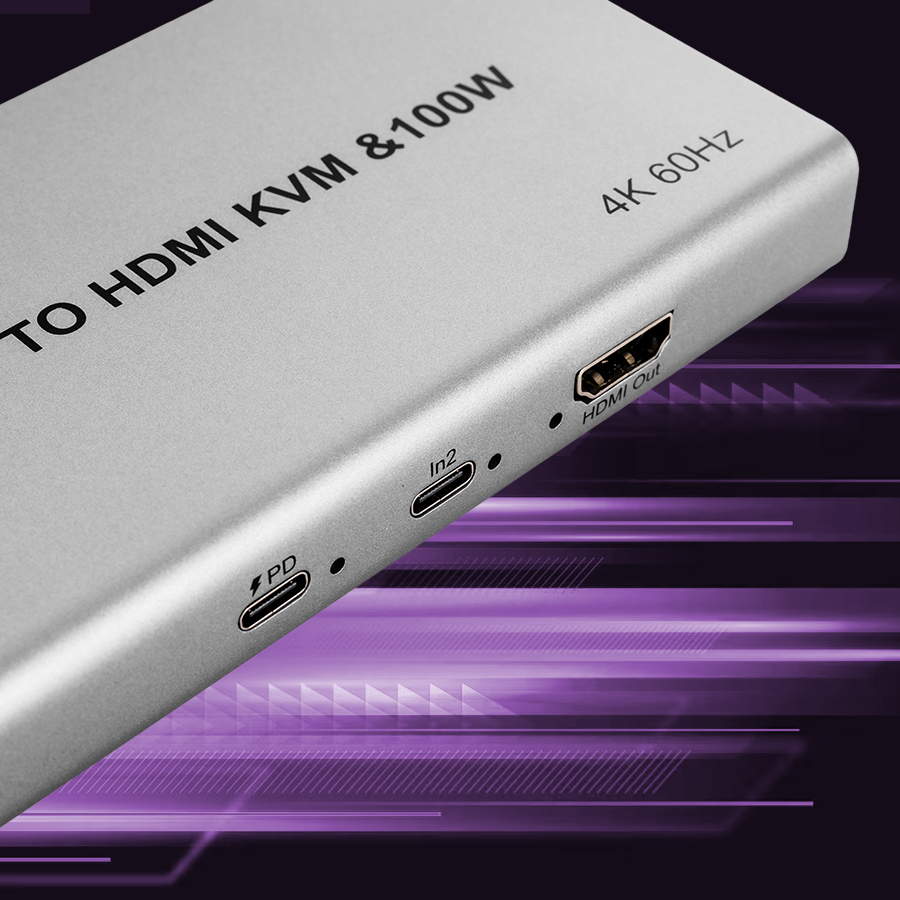 adapter USB-C HDMI 4K 60Hz, multiport USB-C z KVM, koncentrator USB-C z Ethernetem, ładowanie PD 100W, hub USB-C z portami USB 3.0, adapter USB-C do monitora 4K, przejściówka USB-C na HDMI, stacja dokująca USB-C