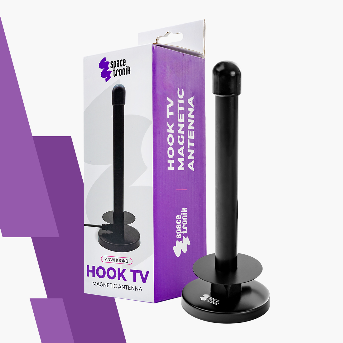 Antena magnetyczna DVB-T/T2, antena TV USB, odbiór MUX-8, antena z filtrem LTE, antena do telewizji cyfrowej, antena 360 stopni, antena do użytku domowego i zewnętrznego, antena z wbudowanym wzmacniaczem