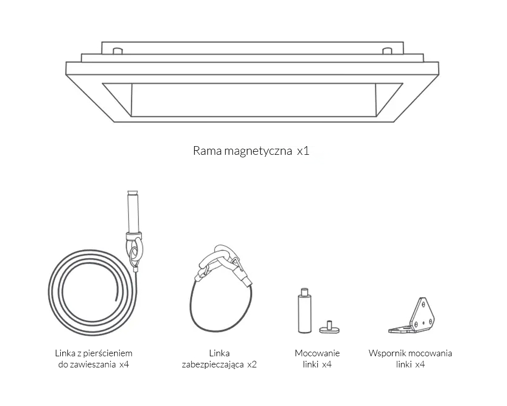 Inteligentny Świetlik, Yeelight, Żarówka, Smart, Led, ramka montażowa, akcesorium
