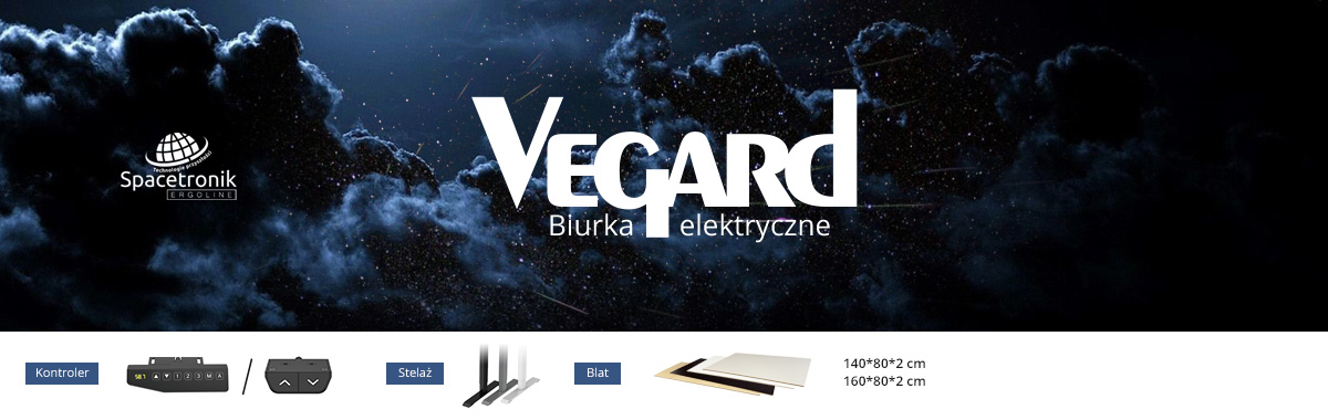 biurko z elektryczną regulacją wysokości vegard ergoline spacetronik