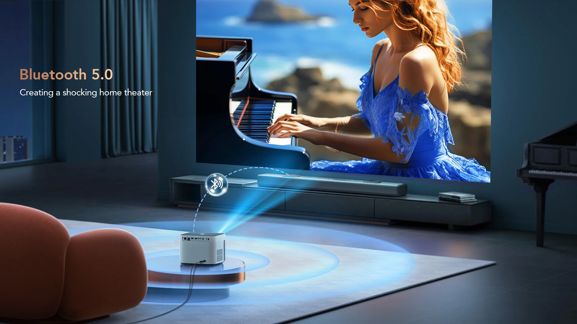 Projektor Smart Yaber pro u11 Alexa WiFi6 1080p